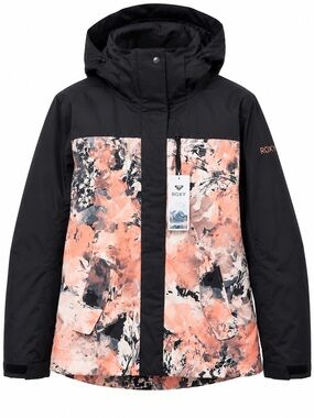 NWT ROXY Jetty Block Women's M Snow Ski Snowboard Jacket 10K Pink Floral